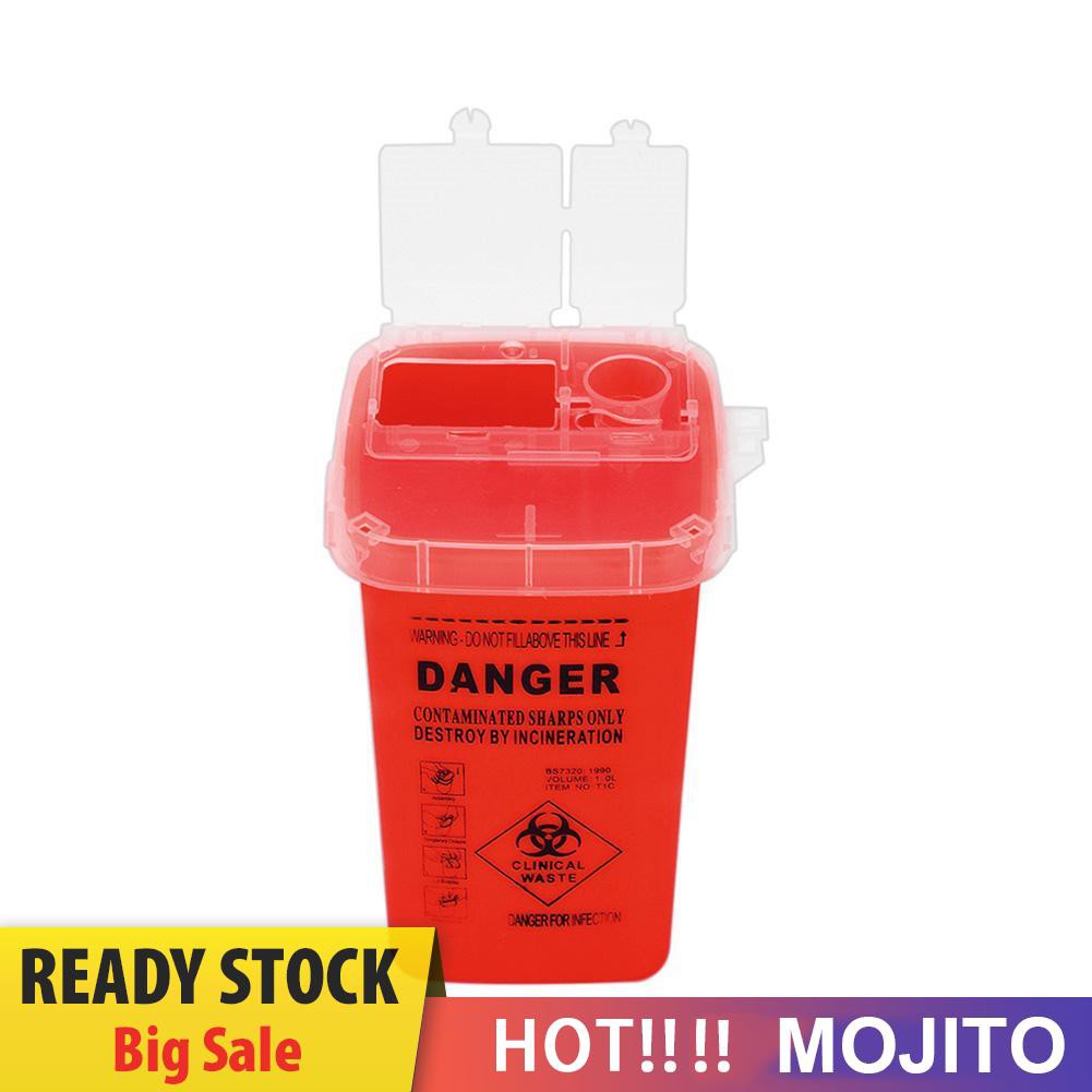 MOJITO Sharps Container Bin Medical Biohazard Piercing Needles Tattoo Waste Box