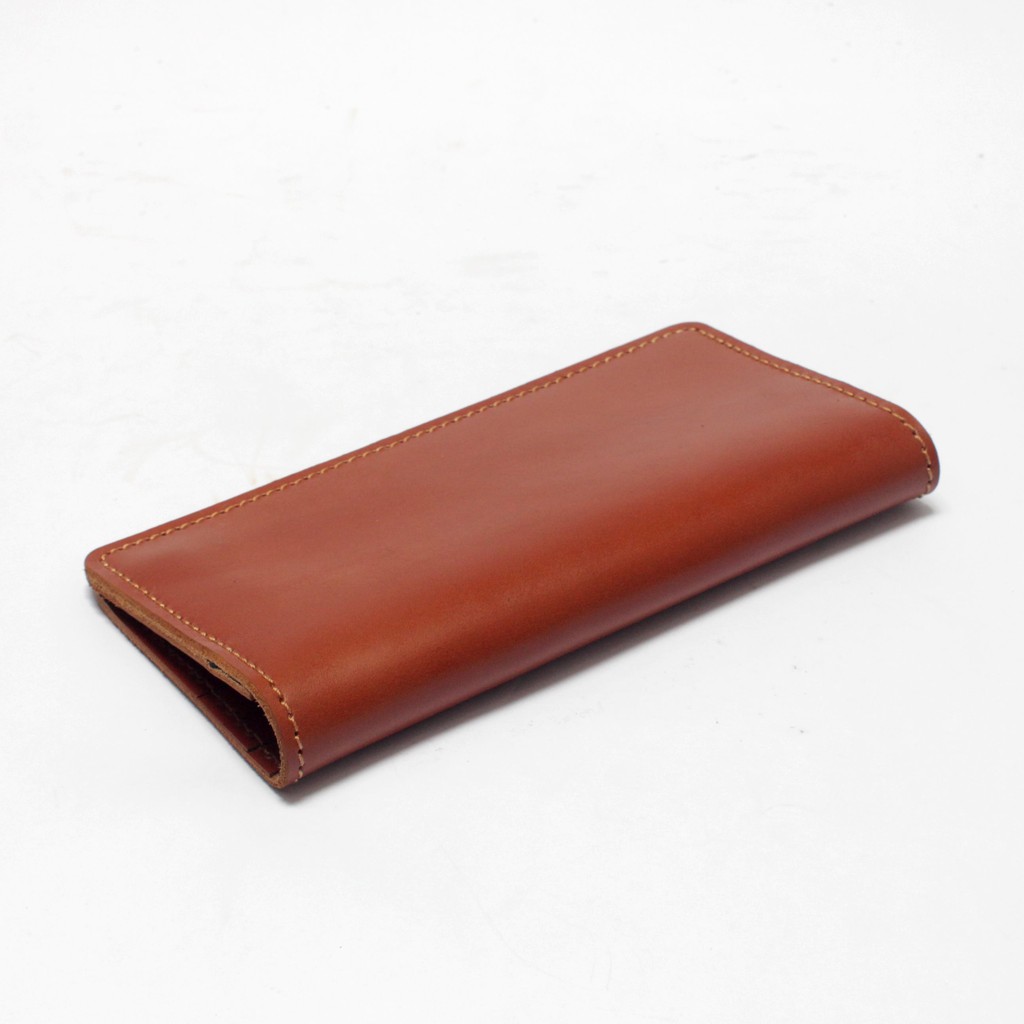 dompet cewek model panjang - long wallet kulit asli warna tan PHWL710