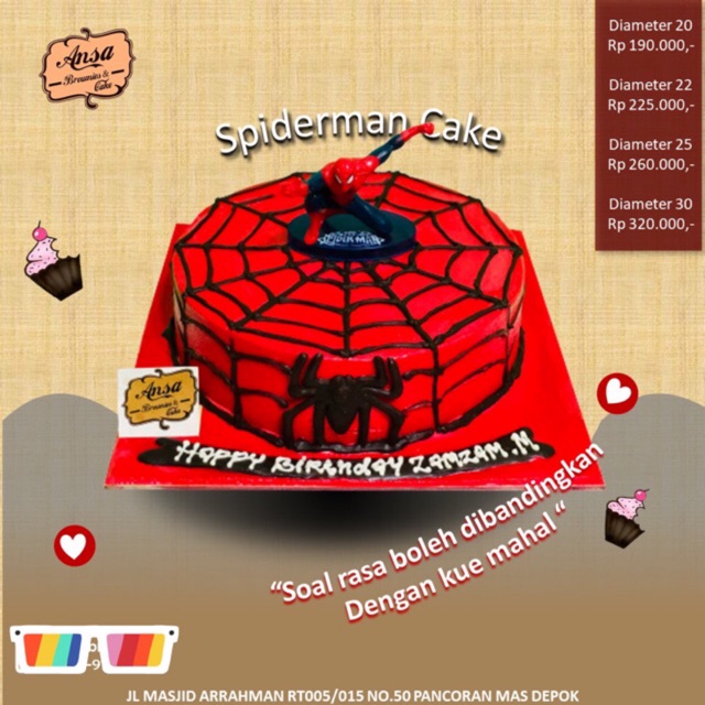 

kue spidermen / spiderman cake