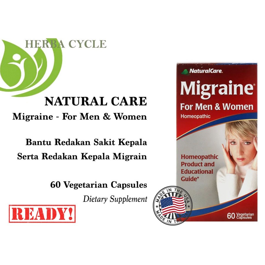 Natural Care Migraine 60cap Obat Sakit Kepala Migrain Men Women ORIUSA