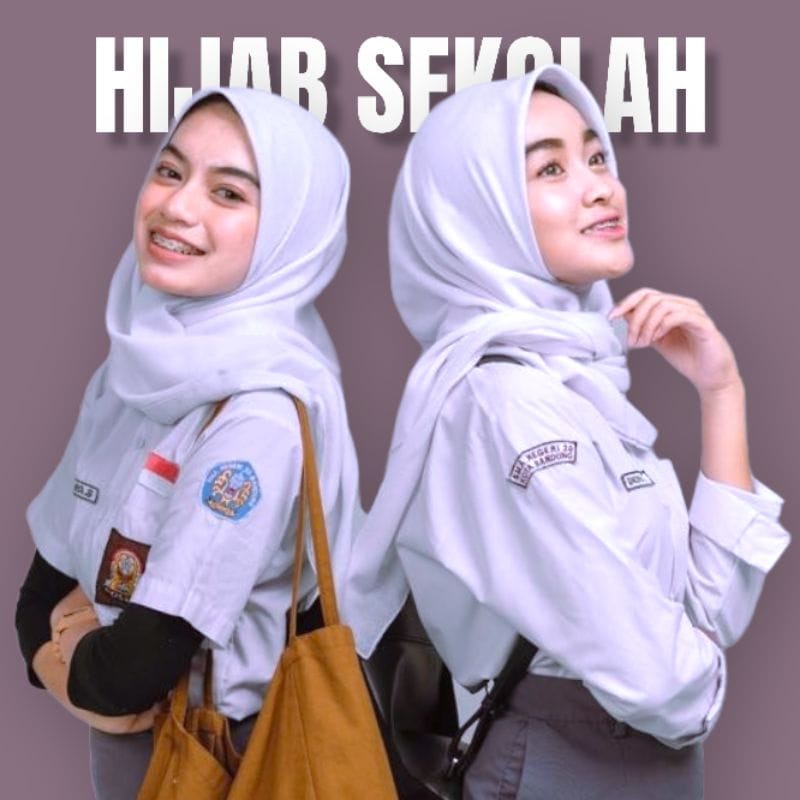 JILBAB SEKOLAH SAUDIA RAWIS/ PUTIH SMA/BEST SELLER saudia segi empat rawis/hijab saudia/saudia segi 