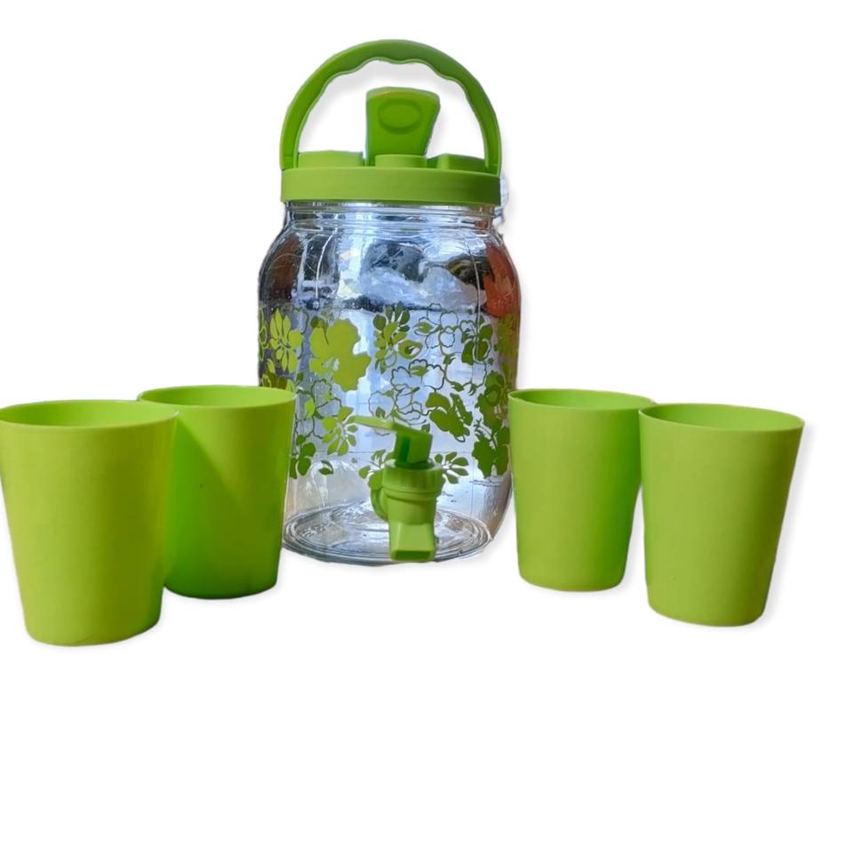 S-13 Drink Jar Set 5 Pcs 2.5 liter/Dispenser Mini 2.5 Liter Set Gelas 205KDH