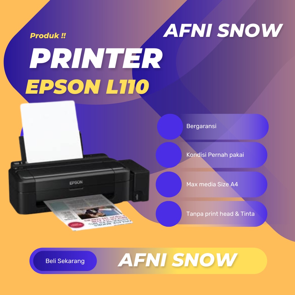 PRINTER EPSON L110 SECOND BERKUALITAS