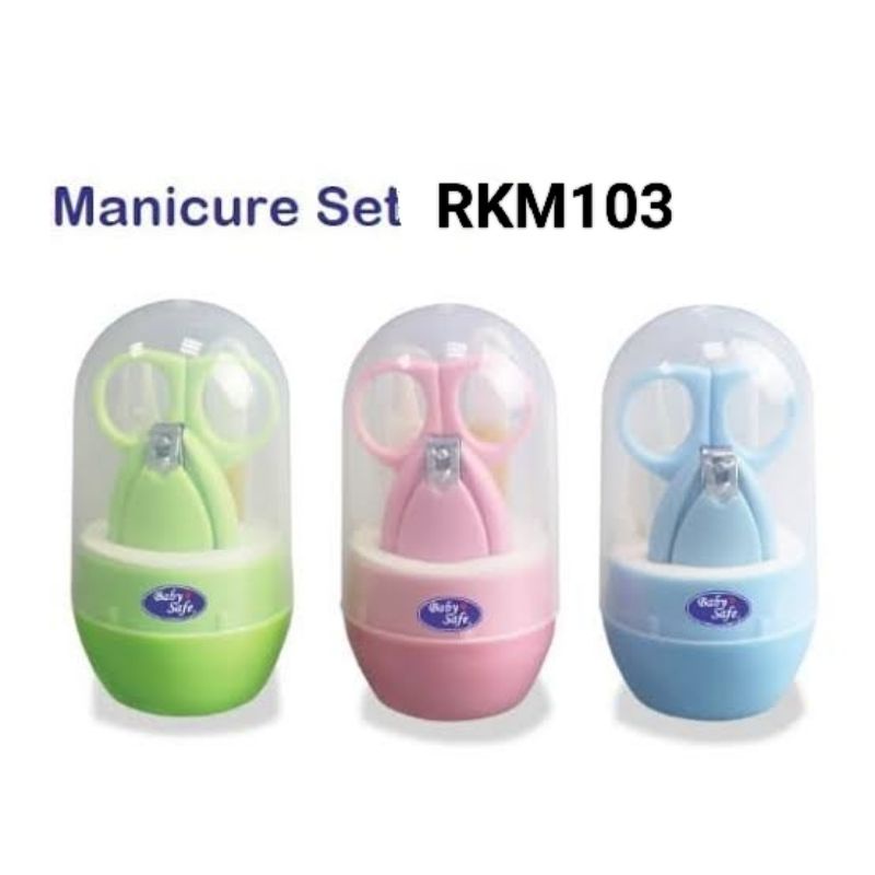 Baby Safe Manicure Set RKM103 - BabySafe Alat Gunting Kuku Bayi Lengkap Set