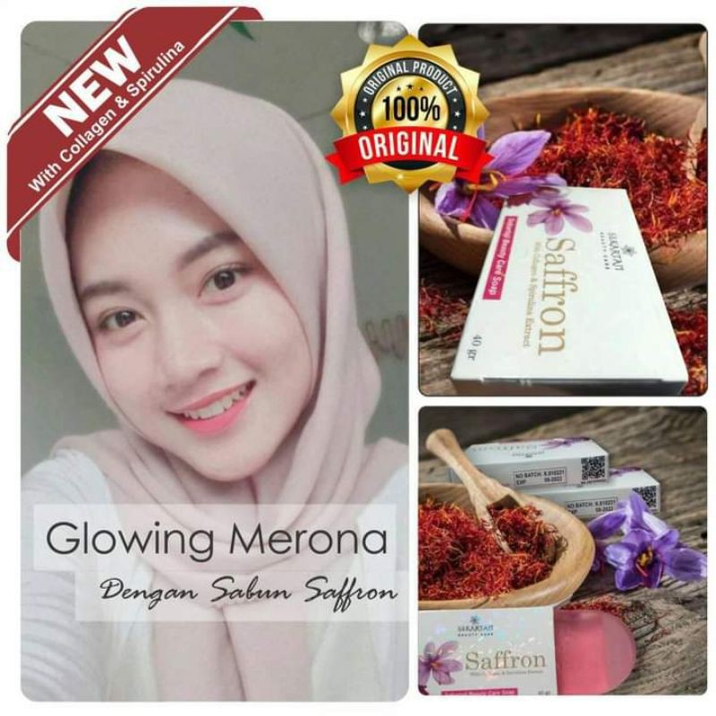 Sabun Saffron Collagen Sekartaji Pemutih Wajah dan Penghilang Flek hitam ampuh