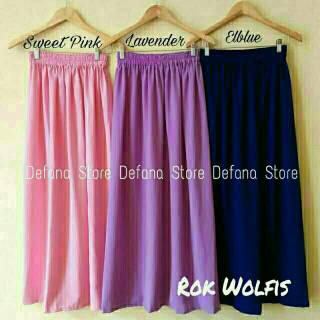 Rok Wolfis Wolvis Skirt BEST SELLER Polos Panjang Rok Wolfis Wolvis Skirt BEST SELLER Polos Panjang