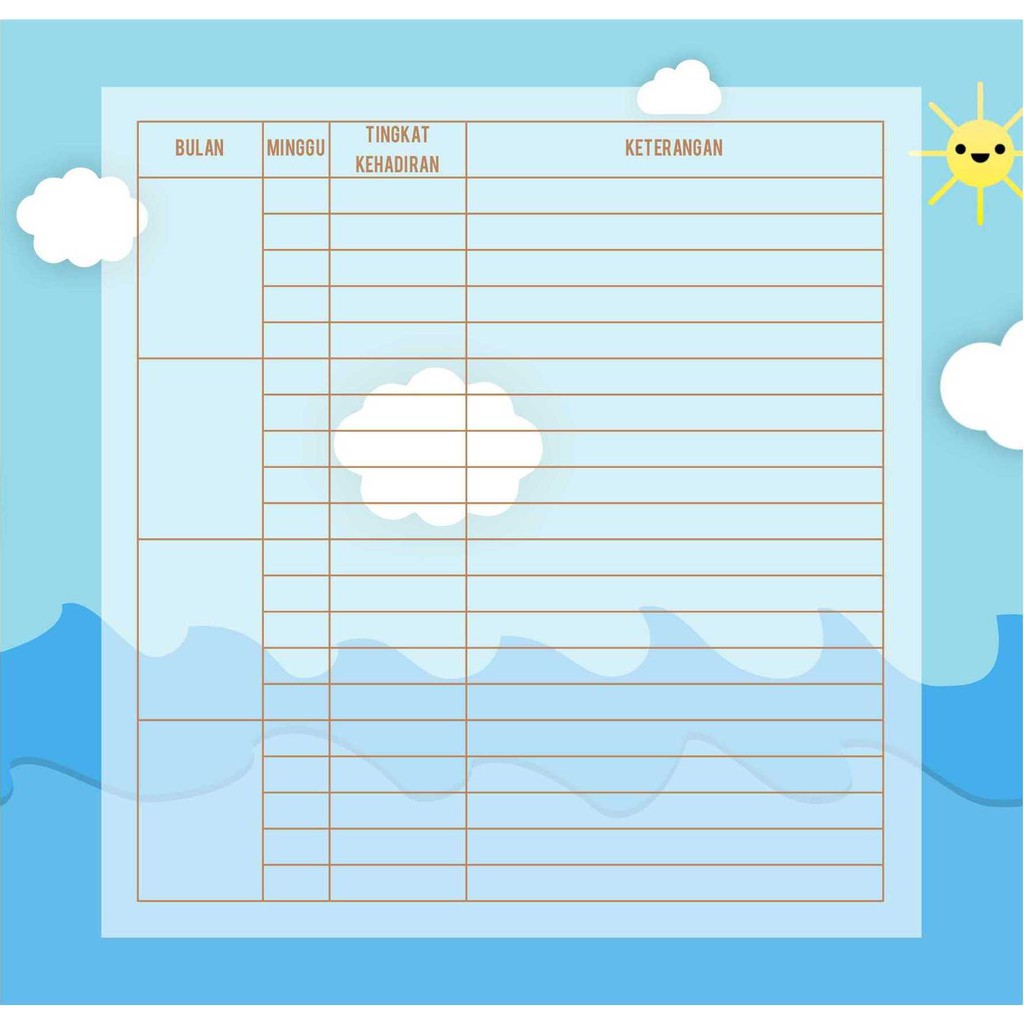 Lembar Absensi Sekolah Minggu 15 Anak Shopee Indonesia