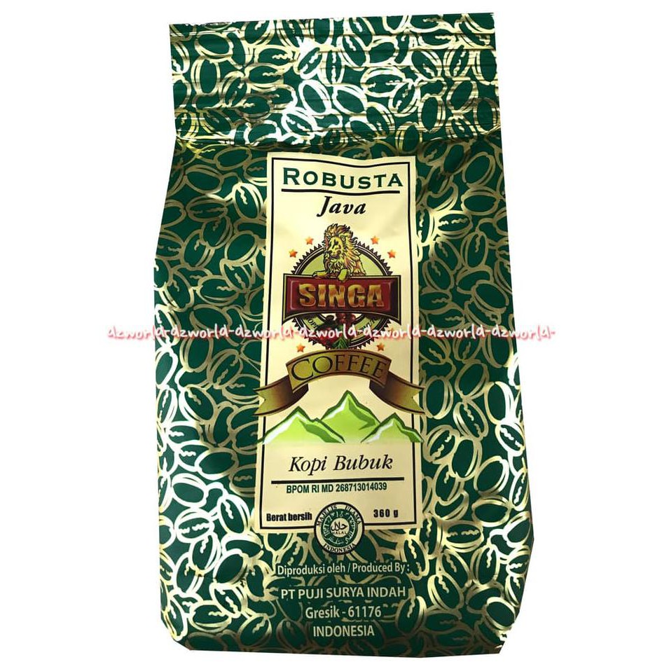 

y2jb singa coffee robusta java jawa kopi bubuk singa hijau green 360gr 2q31