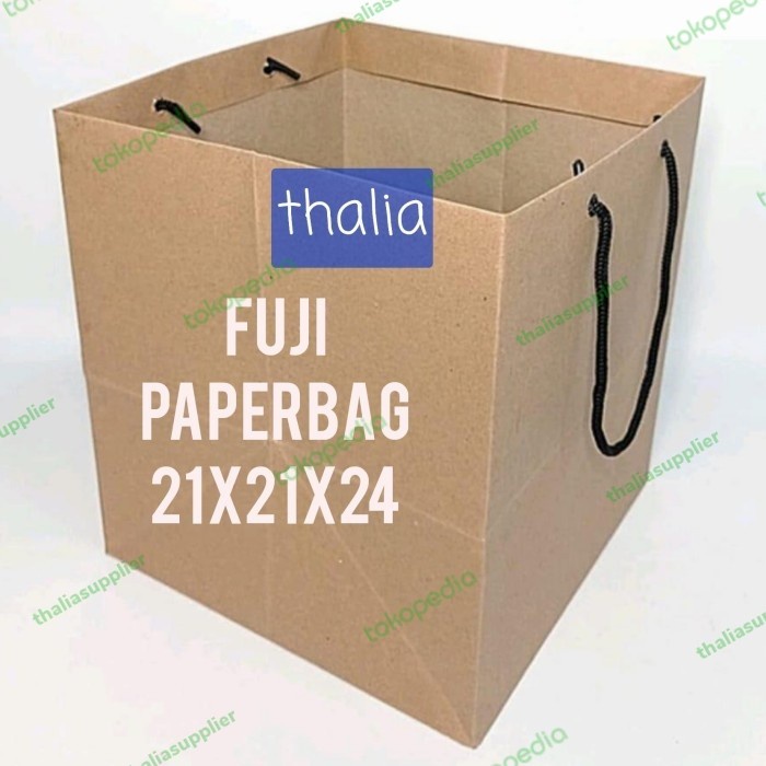 

READY COD FUJI PAPERBAG KRAFT COKLAT P21xL21xT24 ISI 10PCS DENGAN TALI YG KOKOH TERLARIS