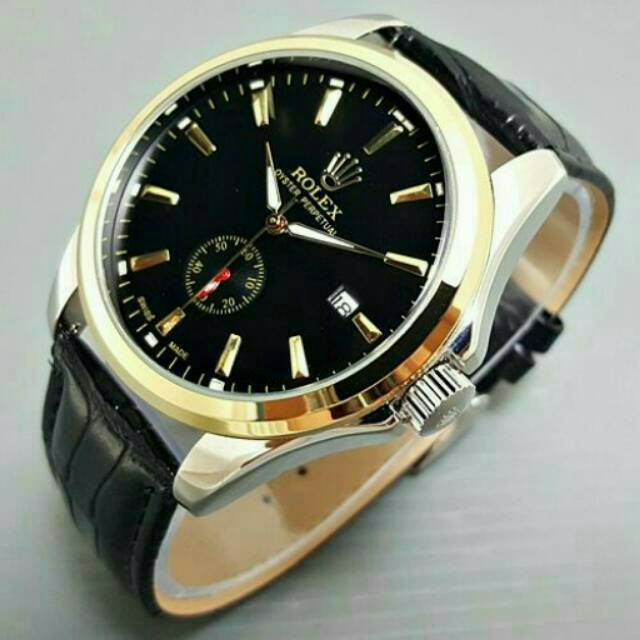 Jam Tangan Pria Rolex Automatic Mesin Tali Kulit