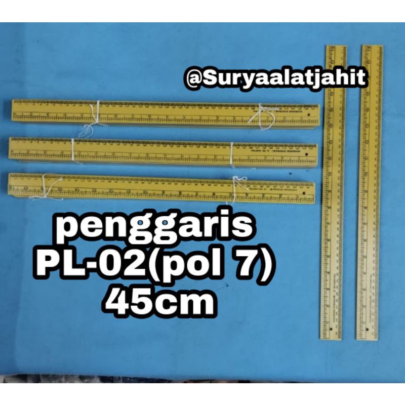 Penggaris Pola lurus PL-02 (Pol 07) 45cm =rp.7.000/1pcs