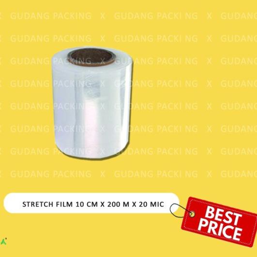 ℮ Stretch Film / Wrapping 10 cm x 200 m x 20 mikron - Rol, 10 cm ➯
