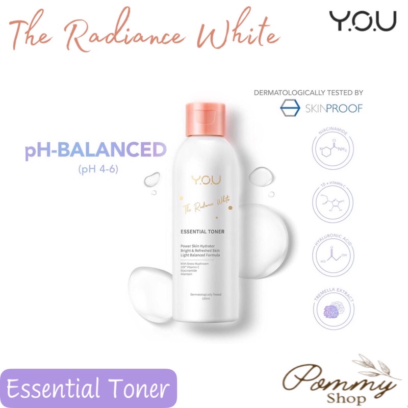 Kosmetik You The Radiance White Essential Toner / Toner Wajah 100 g