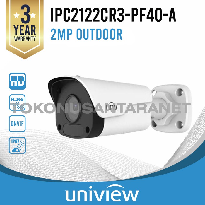 IPC2122CR3-PF40-A UNIVIEW 2MP IP Outdoor Bullet CCTV UNV