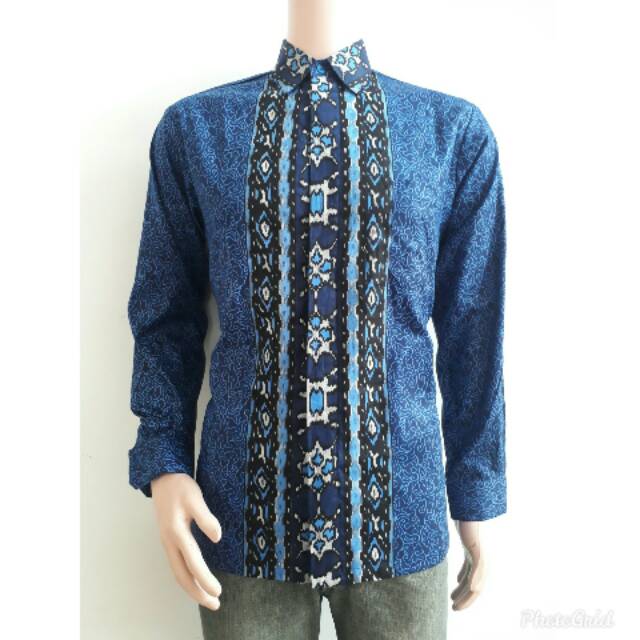 Kemeja batik print mega mendung