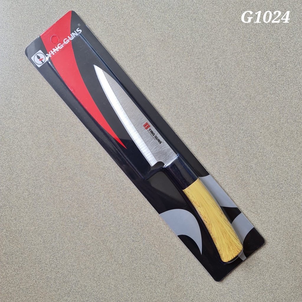 Pisau YING GUNS ORIGINAL Motif Kayu 4.5 INC G1024