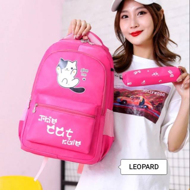 WAISTBAGS {{BISA COD}}TAS RANSEL ANAK SEKOLAH SD CEWEK THE CAT RULE