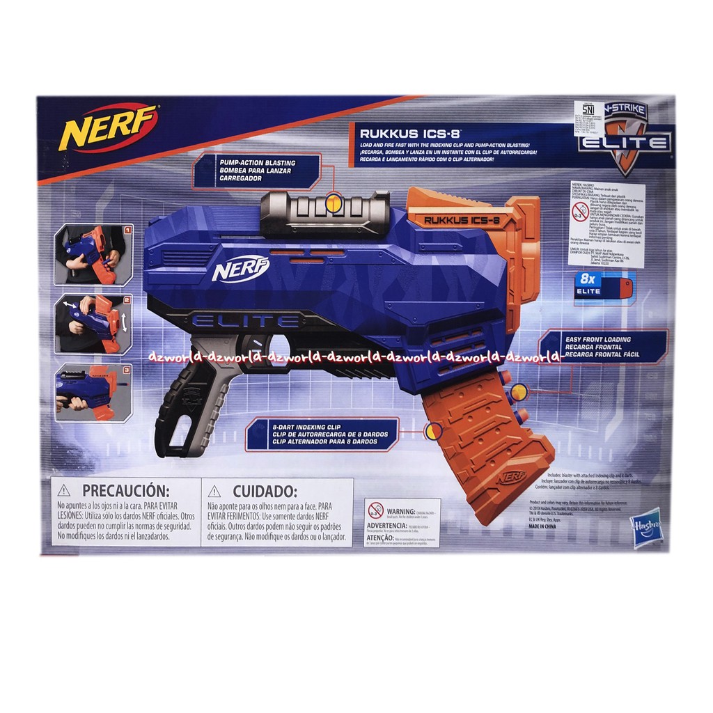 Nerf Rikkus ICS-8 Mainan Pistol Dengan Peluru