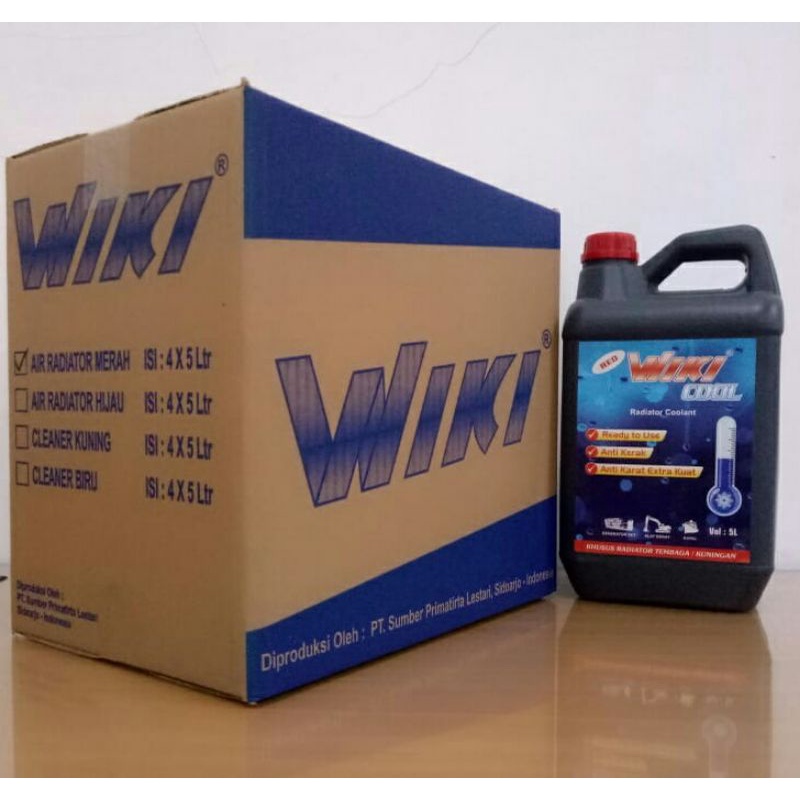 Air radiator 5liter wiki / radiator coolant 5000ml wiki / merah / air radiator motor / mobil