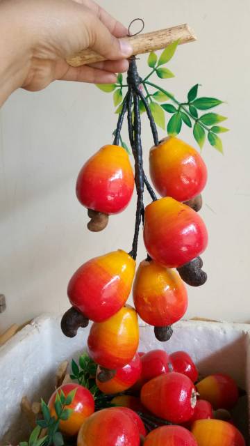 Hiasan Dinding Buah Kayu / Buah Imitasi Kayu / Hiasan Buah Palsu