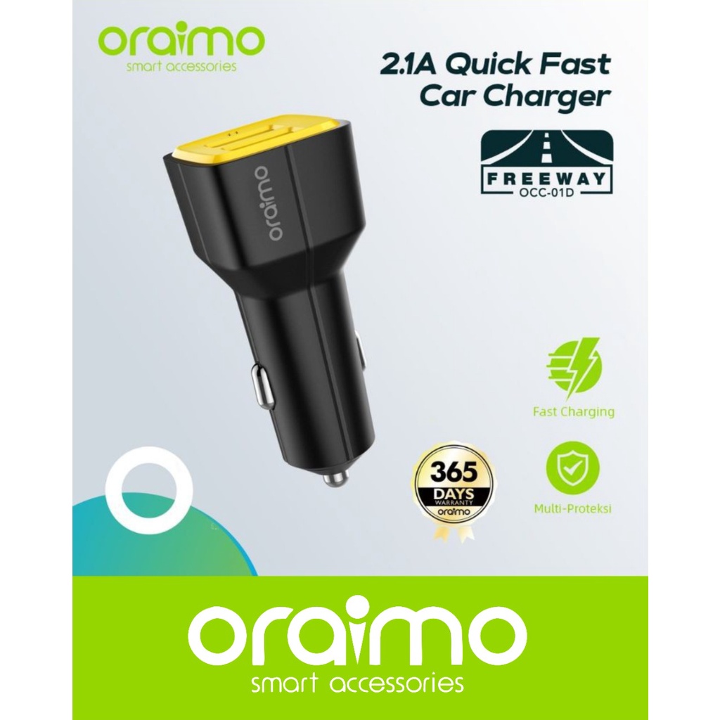 KEPALA SAVER ORAIMO OCC-01D DUAL USB 2.1A