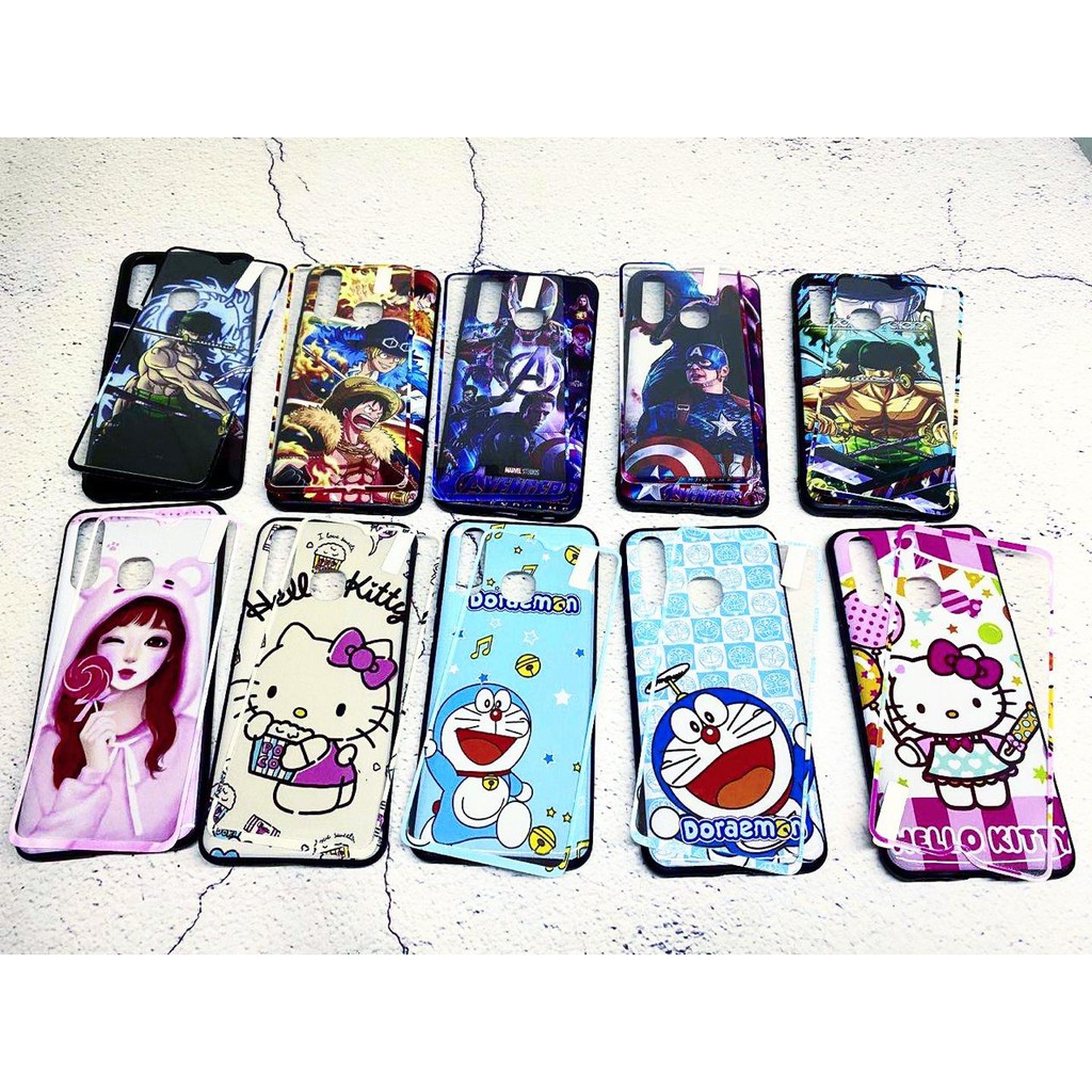 Sofcase Karakter Unik tempered Glass Samsung A10,A10s,A20,A20s,A30,A30s,A50,A50s,A70