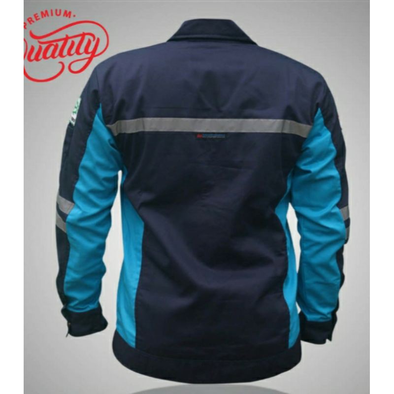 SERAGAM SAFETY DONGKER BIRU TOSKA RESLETING SEMI JAKET PREMIUM