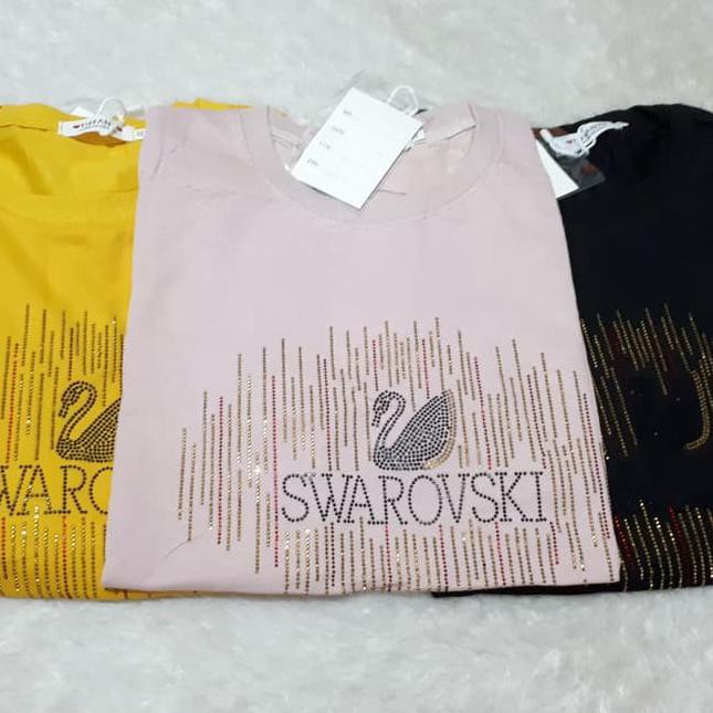 RG 580 Kaos Wanita Big Size Jumbo Lengan Panjang  Swarov XXXL Tiffany Import  