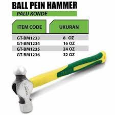 PALU KONDE 24OZ TEKIRO / palu konde besi gagang fiber TEKIRO ukuran 24 oz