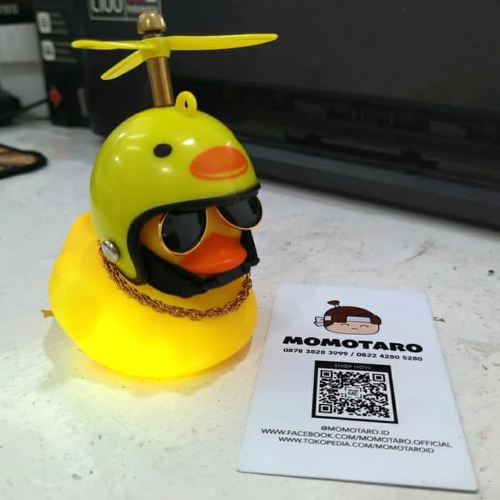 MAINAN BEBEK DENGAN LED DAN HELM BALING-BALING