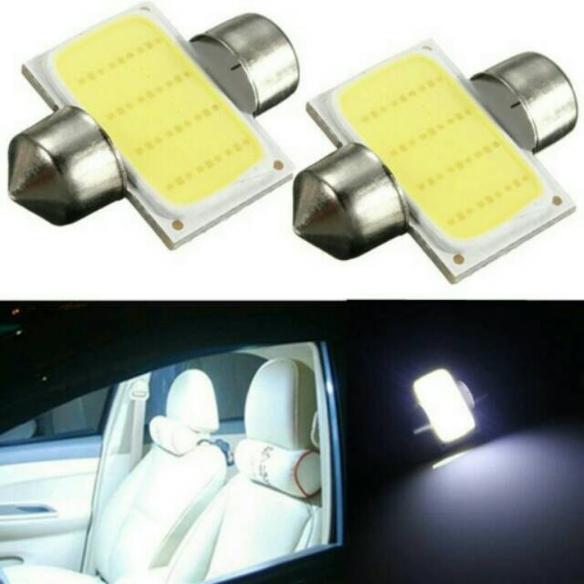 Lampu Led Plafon Mobil 31mm Kabin Interior Plasma Cob Super Terang 31