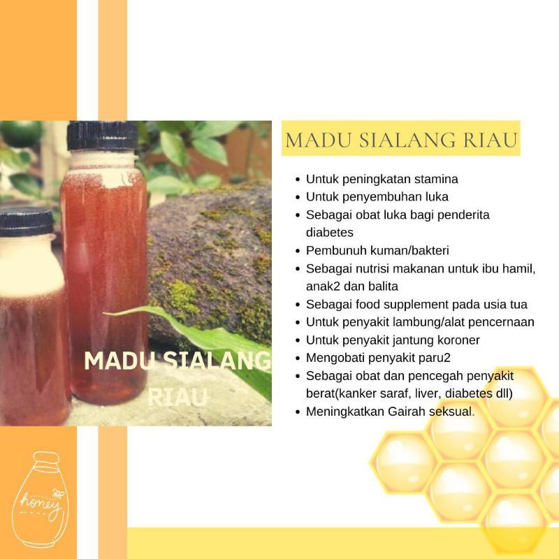 

madu asli sialang riau 500gr