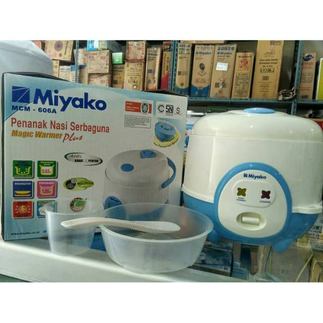 Miyako Rice Cooker MCM606-A / Magic Com MCM 606 A / Mini Magic Warmer Plus 0.6 Liter / 0,6 Li