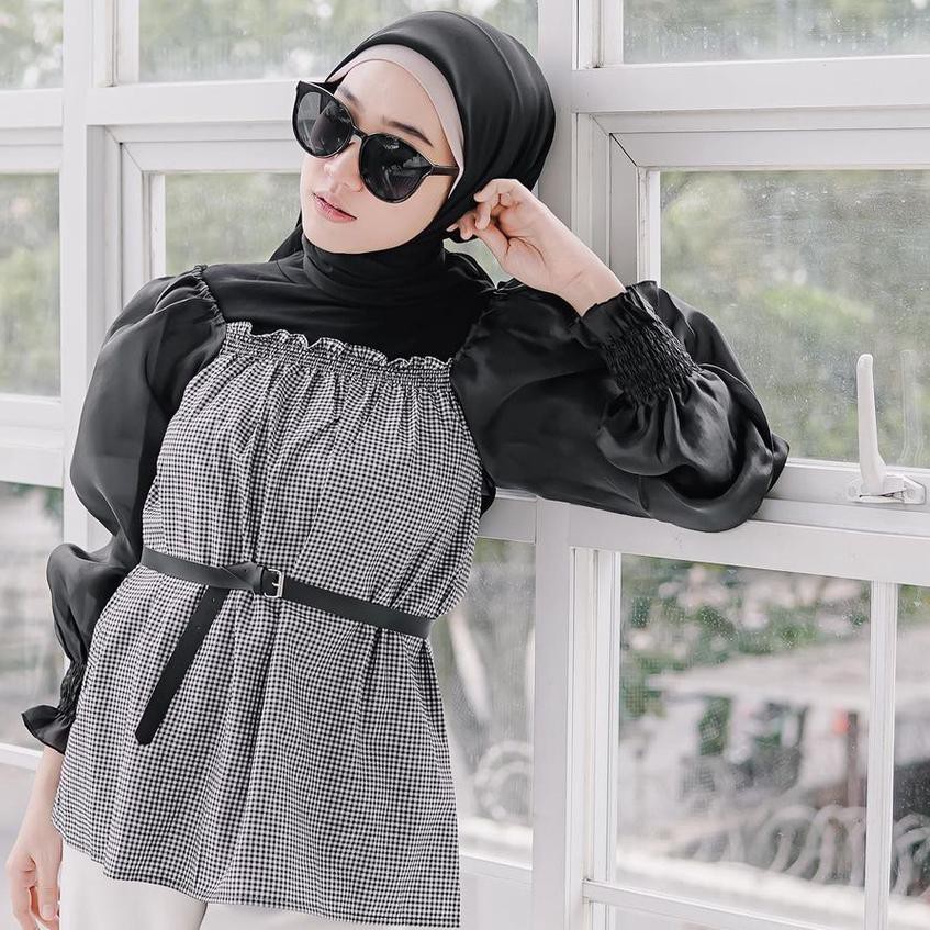 ♟ [R.A] Sinsin Top Atasan Blouse Muslim Fashion Wanita ➬