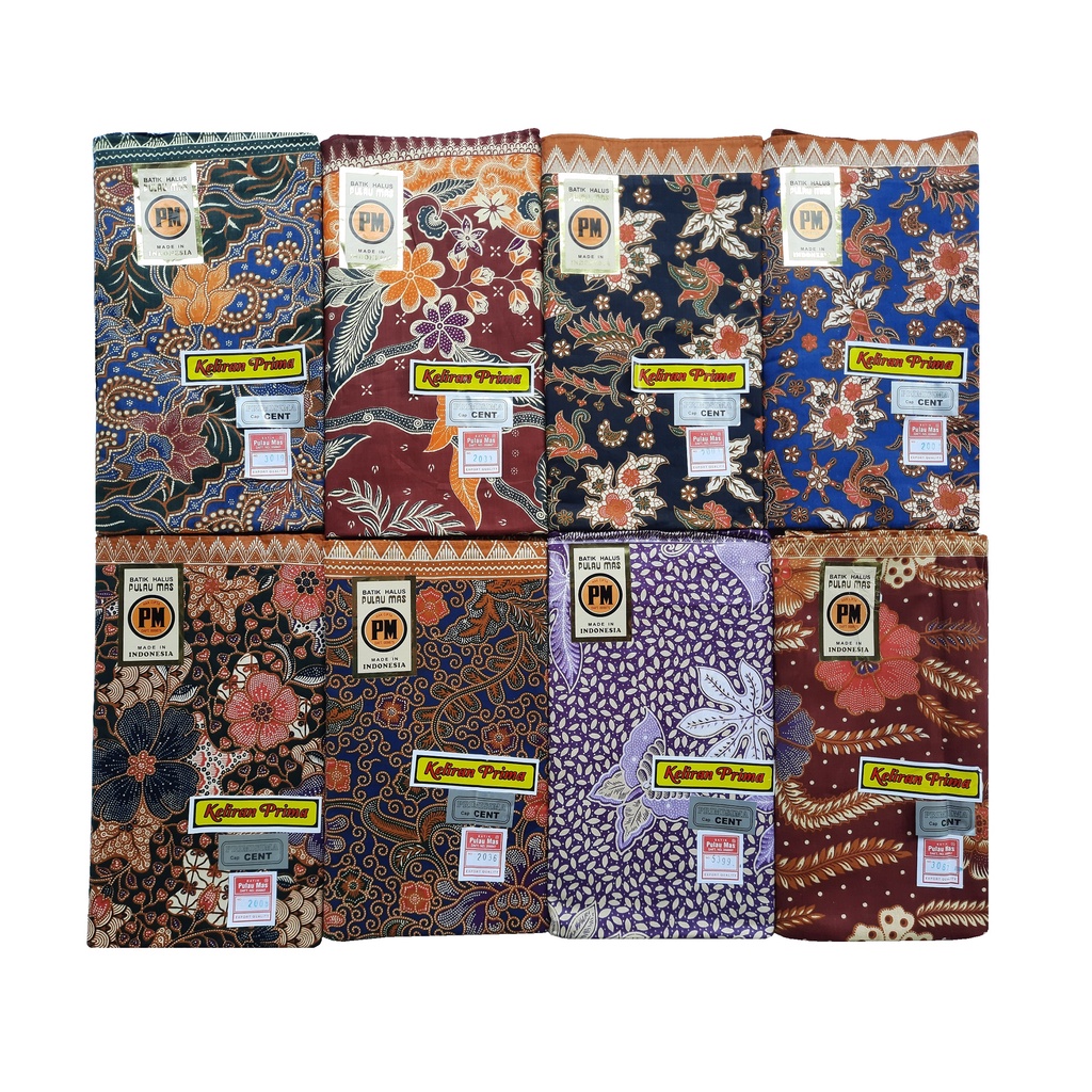 Kain Panjang Batik PM Pulau Mas Cap Cent Original Samping Kebat Sewek Tapih Kain Jarik Batik Katun Halus