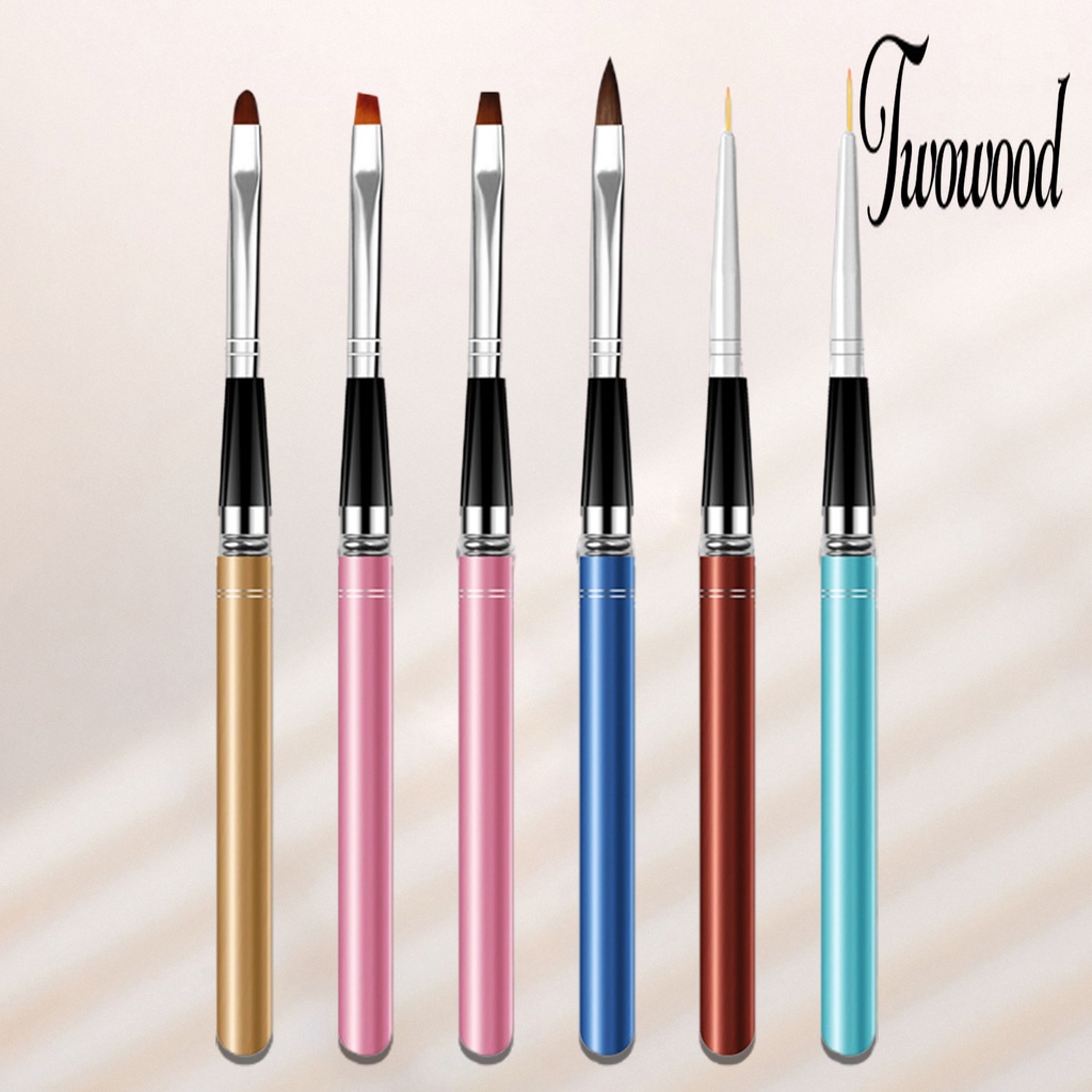 Twowood Pen Gambar Nail Art UV Gel Bisa Dilepas / Dipakai Ulang Untuk Wanita