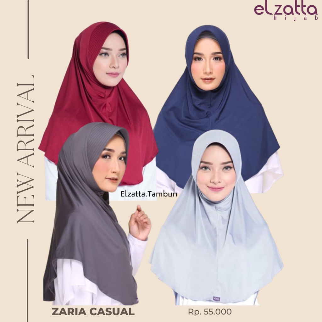 ELZATTA HIJAB BERGO ZARIA CASUAL ELZATTA bergoo sekolah hijab instan promo elzatta