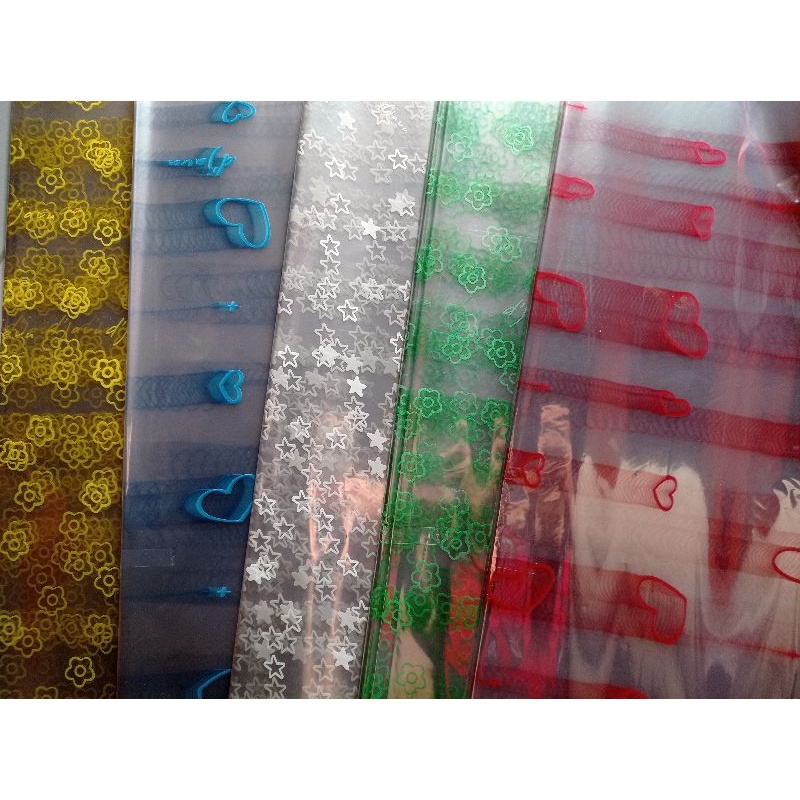 (10lembar)Plastik Pembungkus Parcel Kado Souvenir Seserahan Bingkisan Bening Motif/plastik packing
