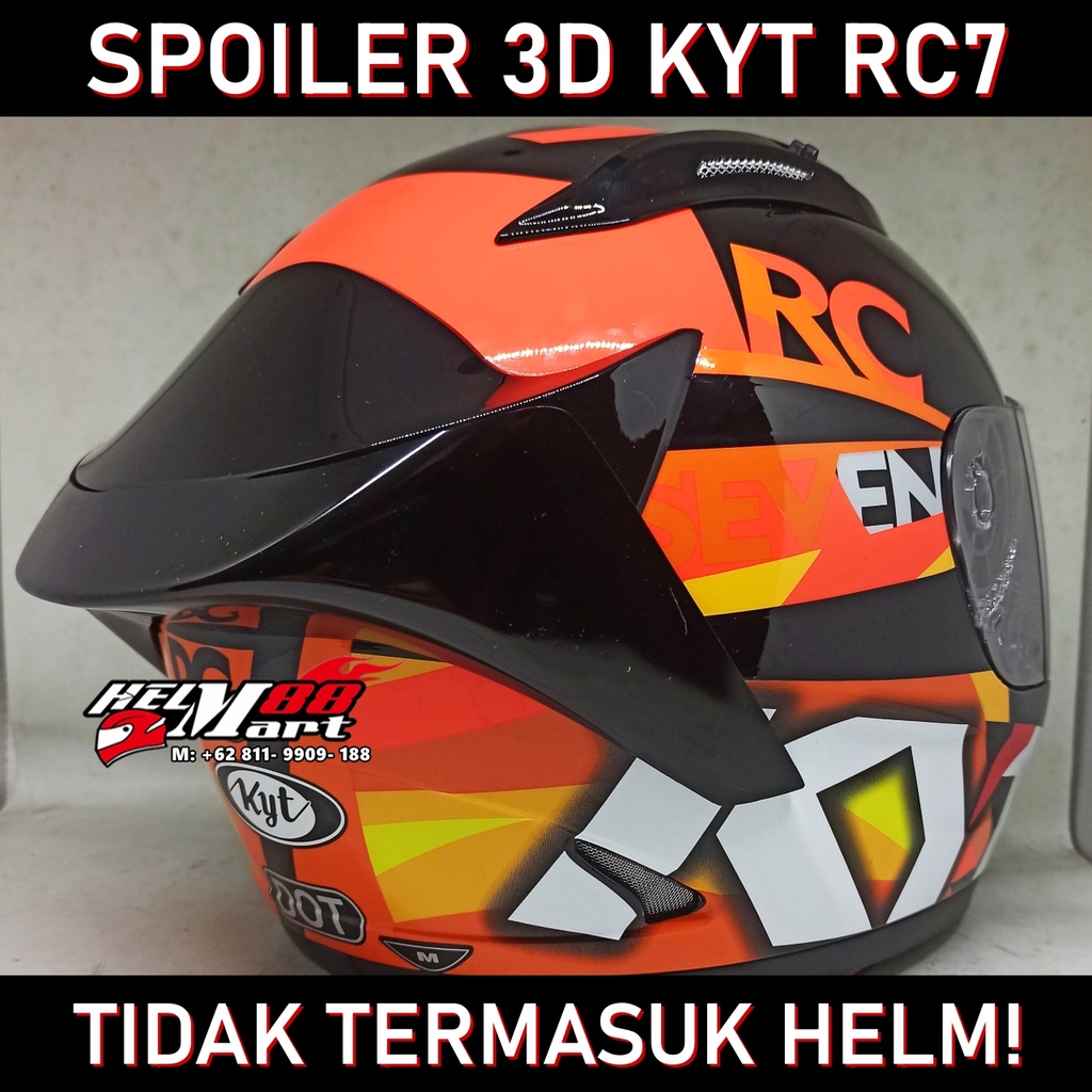 Spoiler 3D KYT RC7 - Spoiler KYT Spoiler RC Seven Spoiler Helm KYT