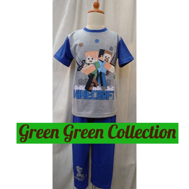 Piyama Kaos Anak Premium Minecraft