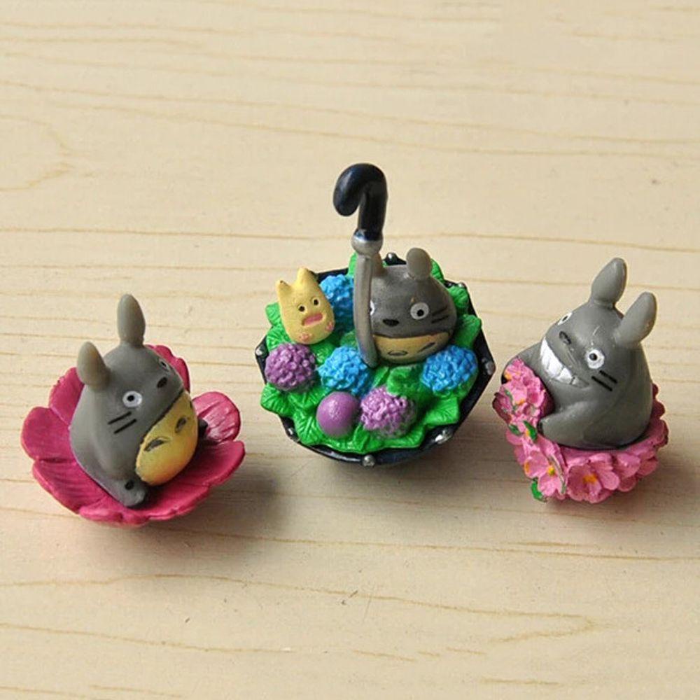 Needway   My Neighbor Totoro Hadiah Ulang Tahun Mobil Dekorasi Figure Mainan Mini Anak PVC Ada Muka Man