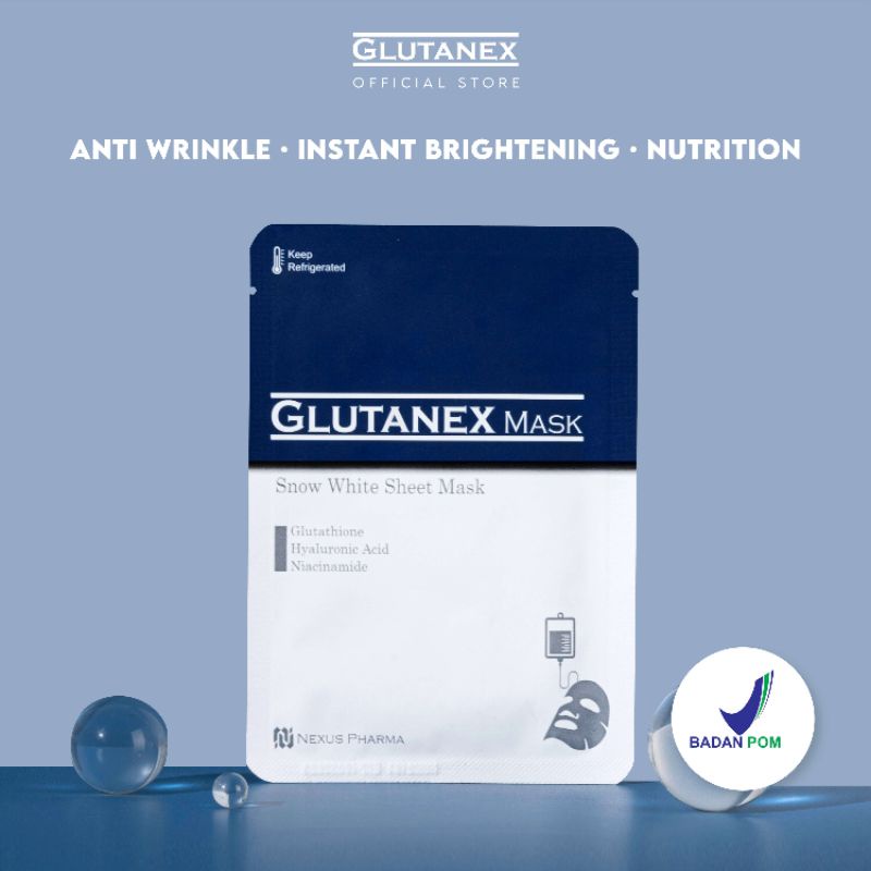 Glutanex sheet mask/glutanex mask/glutanex snow white sheet mask