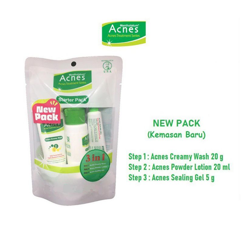 Acnes Starter Pack - Acnes Treatment Series - Acness Paket Jerawat - Acnes Starter Kit - Acnes Cream