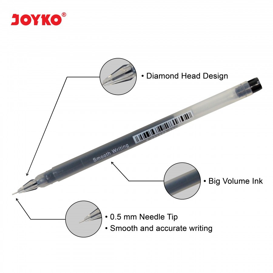 

mdn Pulpen / Pena Joyko GP- 212 Gell Pen 0,5 mm I Diamond - Lusinan (12 pcs)