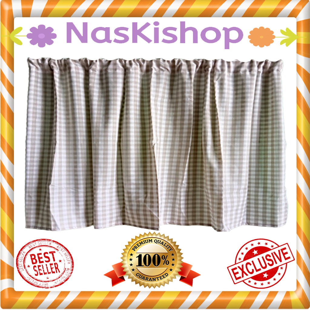 Gorden kolong dapur hordeng kolong dapur kotak khaki