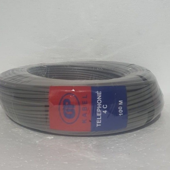 

Kabel Intercom / Telepon 4 Kabel Warna Kabel Tunggal Panjang 100 meter