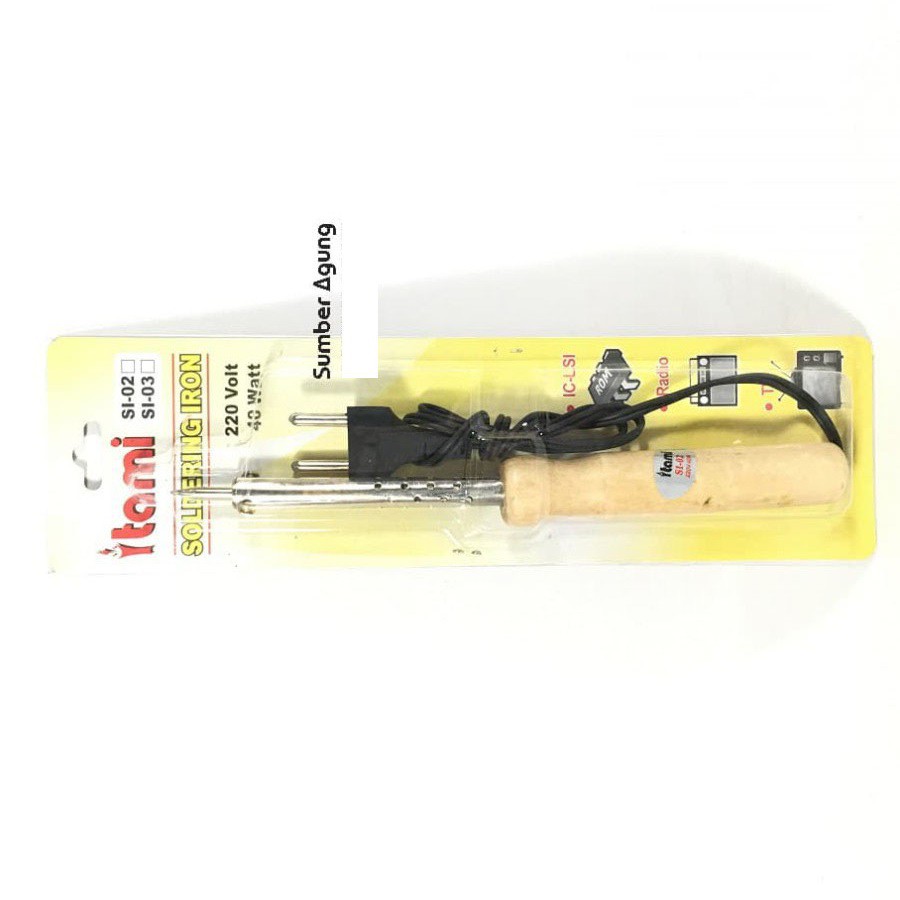 Solder Kayu SI02 220V 40W Soldering Iron Merk Itami Berkualitas