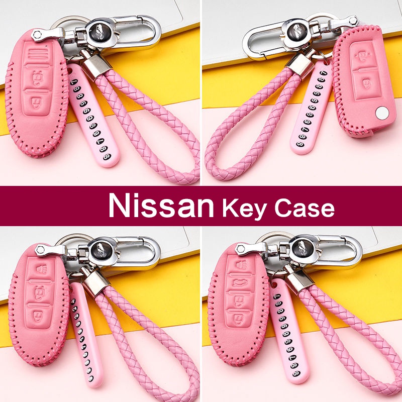 Keyless Remote Car Key Leather Protection Cover Casing key case for Nissan Terra Navara Almera Patrol royale X-Trail Sylphy JUKE