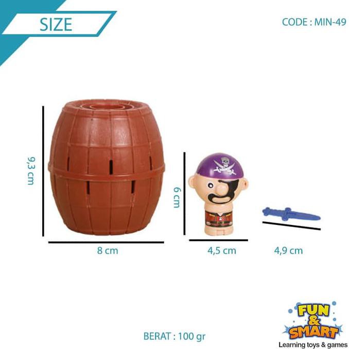 Mainan Seru Edukatif Mengasah Kemampuan Otak Anak Crazy Pirates Bajak Laut Running Man