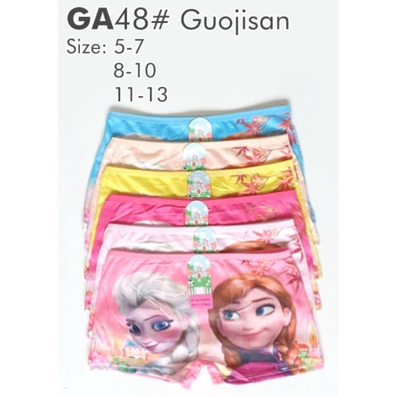 6 pcs Celana dalam boxer anak perempuan